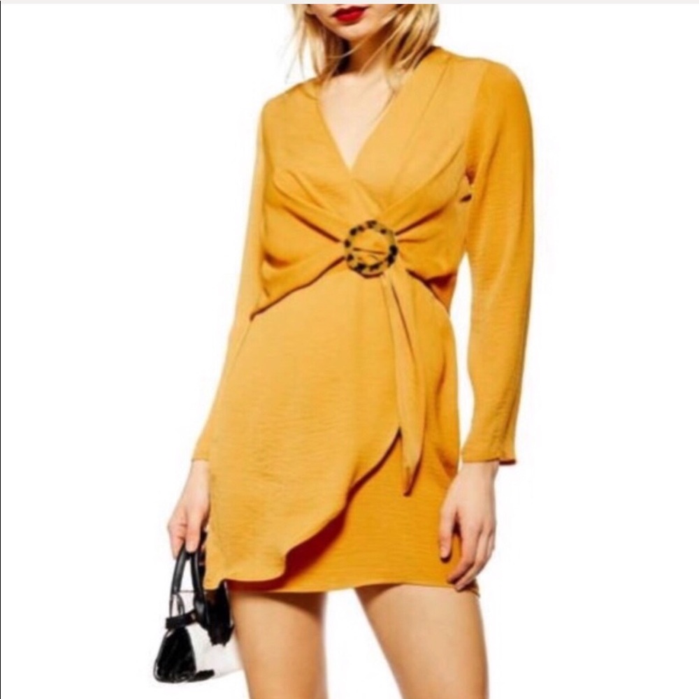 NWT Topshop Tortoise‎ Ring Retro Mini Dress